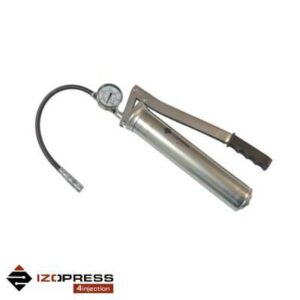 Ręczna, tłokowa pompka IZOPRESS MINI 0,6l do iniekcji z manometrem, wężyk 30 cm, końcówka IZOPRESS FIX